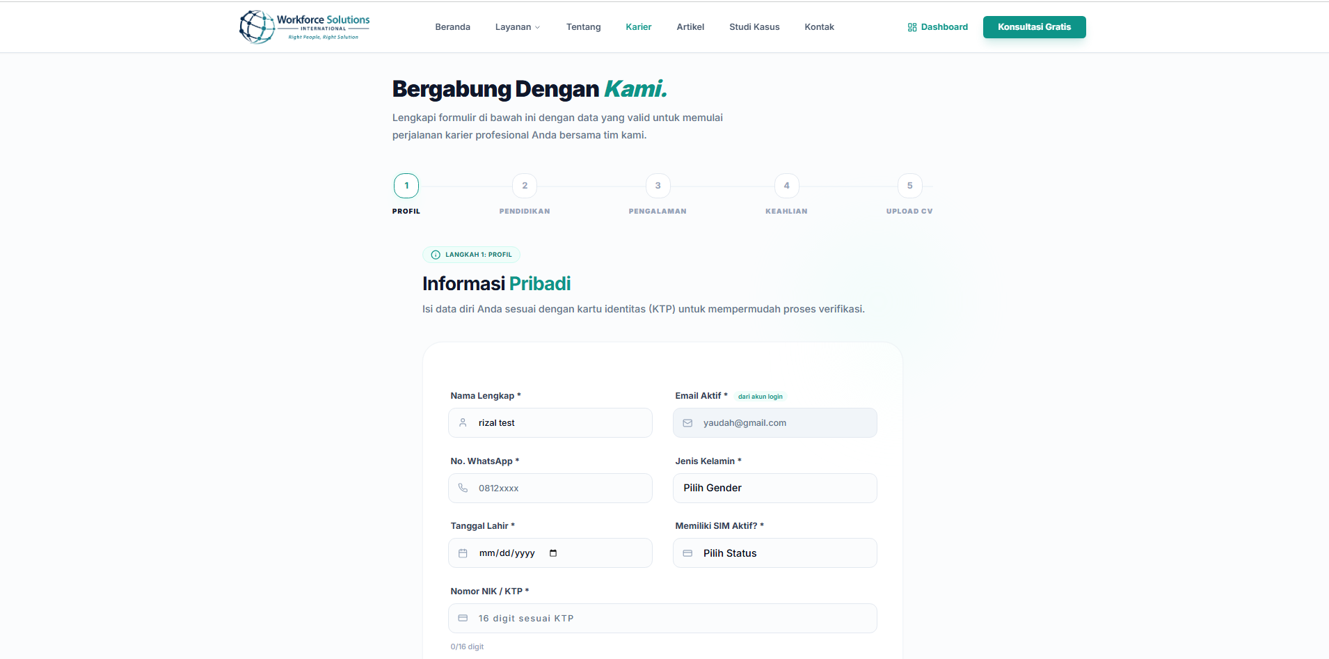 Lengkapi Profil & CV